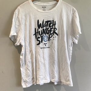 Michael kors white short sleeve graphic tee